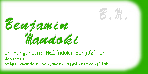 benjamin mandoki business card